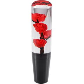 Motoforti Universal Car Gear Shift Knob, Manual Automatic Stick Gear Shifter Knob, Acrylic, Red, 1 Set in Kuwait