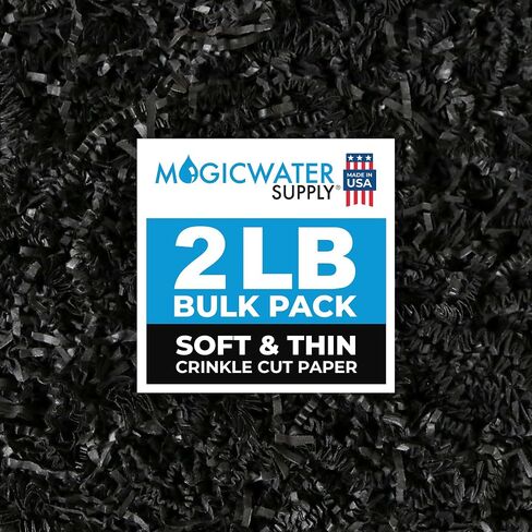 MagicWater Supply - 2 LB - Red White & Blue - Soft & Thin Crinkle Cut Paper Shred Filler great for Gift Wrapping, Basket Filling, Birthdays, Weddings, Anniversaries, Valentines Day, and other occasions in Kuwait