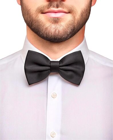 trilece Bow Ties for Men - Men's Solid Pretied Clip on Bowties for Formal Wear - Adjustable Bow Tie - Bow ties for Woman in Kuwait