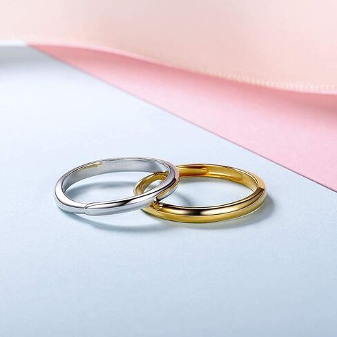 SILVERCUTE Women Cat Ring 925 Sterling Silver 18K Gold Plated Cat on The Moon Cute Wrap Ring Adjustable in Kuwait