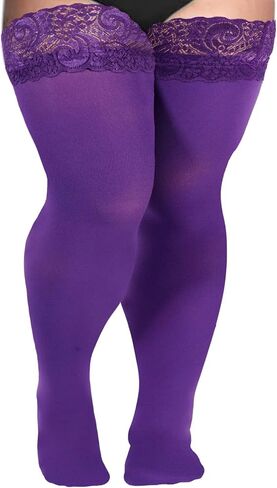 القمر الخشب حجم كبير جوارب الفخذ العليا النسائية 55D شبه شير سيليكون الدانتيل أعلى البقاء حتى الملابس الداخلية الفخذ العليا جوارب طويلة in Kuwait