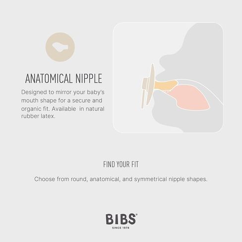 BIBS Pacifiers 0-6 Months | Colour Collection 2-Pack | BPA-Free Anatomical Natural Rubber Nipple | Made in Denmark | Dusty Pink/Coral Color Pacifier in Saudi Arabia
