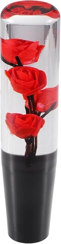 Motoforti Universal Car Gear Shift Knob, Manual Automatic Stick Gear Shifter Knob, Acrylic, Red, 1 Set in Kuwait