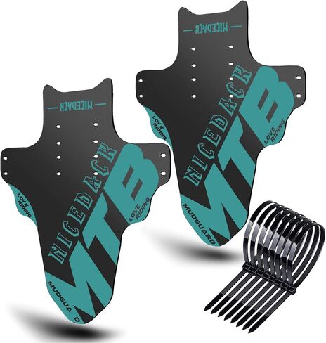 NICEDACK Mudguards Mountain Bike, 2 Pieces Mudguard Fit 20-29 Inch MTB Mudguard Front and Rear Compatible Bicycle Splash Guard (Red) in Kuwait