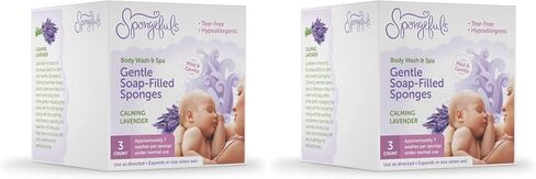 Spongefuls Gentle Baby Wash-Filled Sponge, 3-COUNT (Calming Lavender) in Saudi Arabia