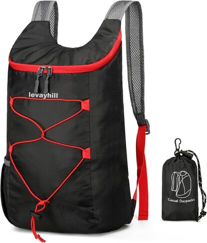levayhill 16L Hiking-Daypack, Water-Resistant-Lightweight Foldable Travel Backpacks, Camping Outdoor Backpack Carry-on Bag in Kuwait