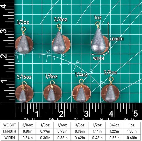 Dr.Fish 30 Pack Bass Casting Sinker Weights Lead Bell Drop Shot Weights with Brass Swivels Weight Freshwater Fishing Lead Sinker in Saudi Arabia