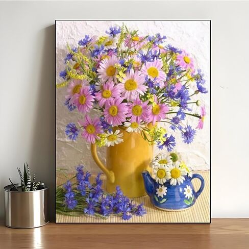 ABEUTY DIY Paint by Numbers for Adults Beginner - Purple Flower 16x20 inches Number Painting Anti Stress Toys (No Frame) in Saudi Arabia