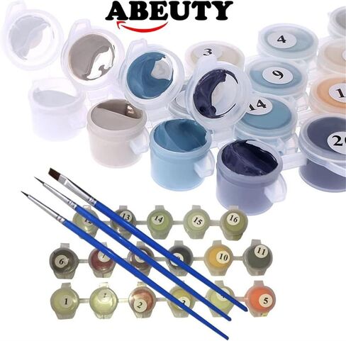 ABEUTY DIY Paint by Numbers for Adults Beginner - Purple Flower 16x20 inches Number Painting Anti Stress Toys (No Frame) in Saudi Arabia
