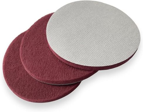 LiME LiNE 6" Scuffing Pads, Hook & Loop for Orbital Dual Action Sanders (Red 8 Pack) in Saudi Arabia
