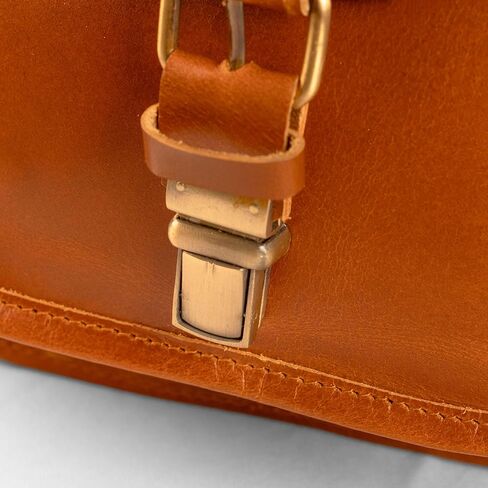 Satchel And Fable Handmade Women Vintage Style Genuine Brown Leather Cross Body Shoulder Bag Handmade Purse in Kuwait