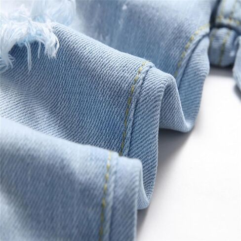 JLLDS LKMQA Boy's Skinny Fit Ripped Destroyed Distressed Slim Fashion Stretch Jeans Pants in Kuwait