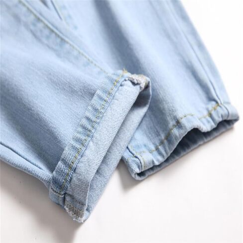 JLLDS LKMQA Boy's Skinny Fit Ripped Destroyed Distressed Slim Fashion Stretch Jeans Pants in Kuwait