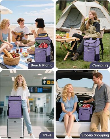 BAGLHER Lightweight Insulated Cooler Backpack - 30 Cans, Leak-Proof for Lunch, Picnic, Hiking, Camping Trips in Kuwait