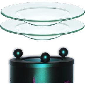 DS 4 بوصة بديل الشمع الزيتي لتسخين طبق طبق زجاجي ذو غطاء غطاء بطانة وعاء تارت الموقد (عبوة واحدة)، شفاف in Kuwait