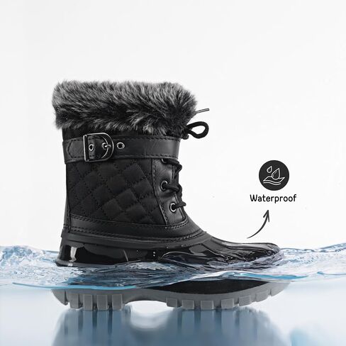 DREAM PAIRS Boys Girls Mid Calf Winter Snow Boots Toddler/Little Kid/Big Kid in Kuwait