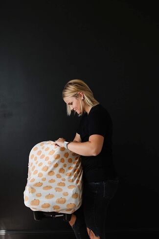 Baby Car Seat Cover Canopy and Nursing Cover Multi-Use Stretchy 5 in 1 Gift "Jo" by Copper Pearl in Kuwait