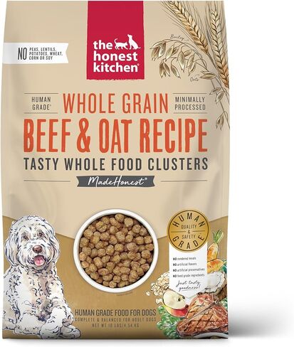 مجموعة الطعام الصادق من The Honest Kitchen، طعام الكلاب الجاف من الحبوب الكاملة ولحم البقر والشوفان، كيس 20 رطل in Kuwait