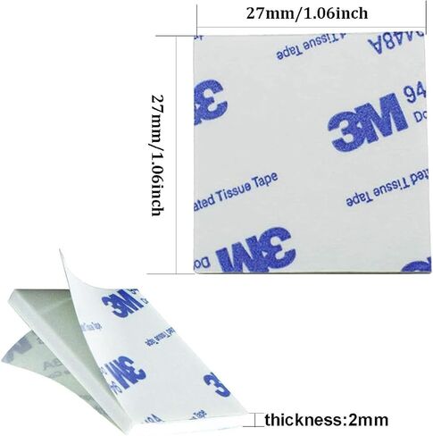 300 Pieces 3m Square Double Sided Adhesive Foam Tape Strong Pad 27 x 27 Mounting Adhesive Pad Tap （White） in Saudi Arabia