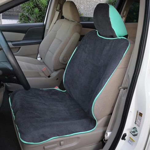 BDK UltraFit Waterpoof Car Seat Towel Cover, Black Trim – Washable Sweat Seat Protector, Ideal for Gym Swimming Surfing Running Crossfit, Fits Most Auto Truck Van and SUV in Kuwait
