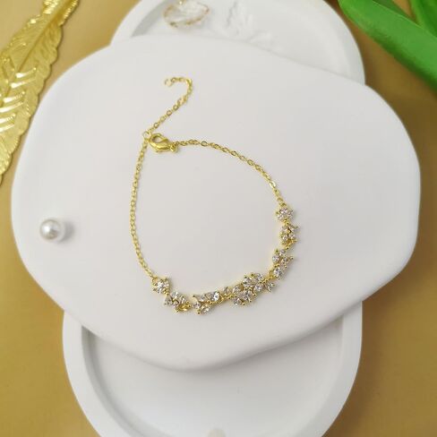 Bridesmaid Bracelet Cubic Zirconia Bracelet for Wedding Day Bridesmaid Jewelry Thank you Gift in Kuwait