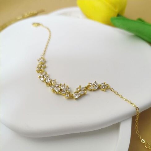 Bridesmaid Bracelet Cubic Zirconia Bracelet for Wedding Day Bridesmaid Jewelry Thank you Gift in Kuwait