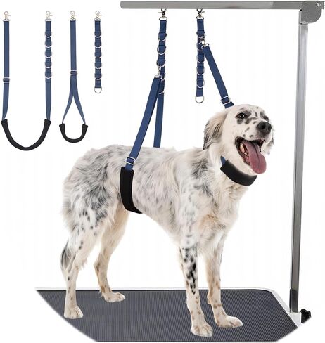 Dog Grooming Belly Strap - 3PCS Grooming Restraint Set Adjustable Belly Band Loops Strap with Padded Support & Loop Extension Straps Pet Grooming Harness Kit for Dogs (Voilet) in Saudi Arabia