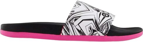 adidas Women's Adilette Comfort Slides Sandal, Clear Aqua/Lush Red/Pearl Citrine, 7 in Saudi Arabia