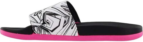 adidas Women's Adilette Comfort Slides Sandal, Clear Aqua/Lush Red/Pearl Citrine, 7 in Saudi Arabia