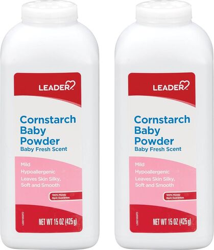 Leader Cornstarch Baby Powder, Baby Fresh, 15oz Each in Saudi Arabia
