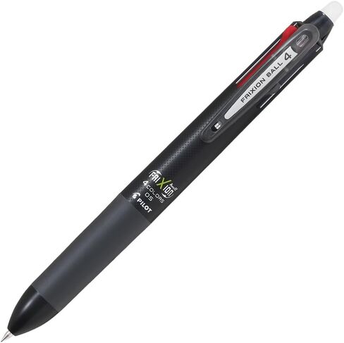 Pilot Frixion Ball Knock 4 Color Gel Ink Multi-Pen, Black (LKFB-80EF-B) in Saudi Arabia