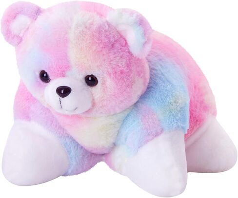 Glow Guards 16" Rainbow Cat Stuffed Animal Cute Kitty Plush Toy Pillow Soft Lovely Colorful Toy Bedtime Sofa Decors Christmas Birthday Children's Day Gifts for Toddler Kids in Saudi Arabia