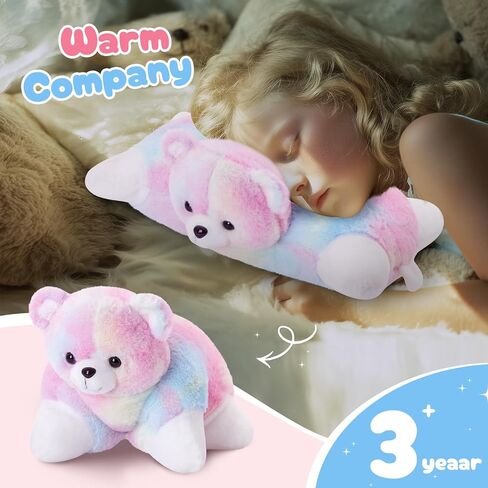 Glow Guards 16" Rainbow Cat Stuffed Animal Cute Kitty Plush Toy Pillow Soft Lovely Colorful Toy Bedtime Sofa Decors Christmas Birthday Children's Day Gifts for Toddler Kids in Saudi Arabia
