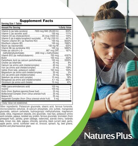 NaturesPlus Ultra II Multivitamin, Sustained Release - 180 Vegetarian Tablets - Daily Whole Food Vitamin & Mineral Supplement for Overall Health - Natural Energy Booster - 180 Servings in Kuwait