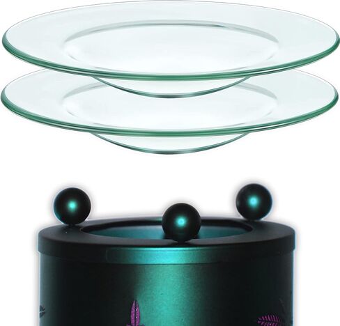 DS 4 بوصة بديل الشمع الزيتي لتسخين طبق طبق زجاجي ذو غطاء غطاء بطانة وعاء تارت الموقد (عبوة واحدة)، شفاف in Kuwait