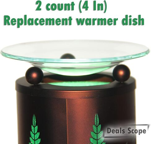 DS 4 بوصة بديل الشمع الزيتي لتسخين طبق طبق زجاجي ذو غطاء غطاء بطانة وعاء تارت الموقد (عبوة واحدة)، شفاف in Kuwait