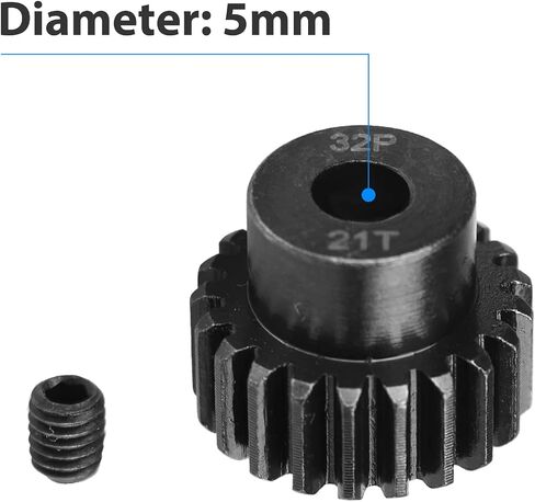AIMROCK 5-Pack 32P RC Motor Pinion Gears Set: 13T 14T 15T 16T 17T ترقية أجزاء لسيارة RC 5 مللي متر رمح المحرك in Kuwait