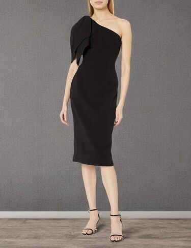 فستان TIFFANY فستان نسائي من الشيفون مزين بكتف واحد من فستان MIDI ShEATH من Dress the People in Kuwait