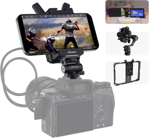 جهاز إرسال الفيديو اللاسلكي Accsoon CineView Nano، 1080p 60 إطارًا في الثانية، زمن الوصول 0.06 ثانية، نطاق 500 قدم يصل إلى 4 أجهزة مراقبة نظام نقل الفيديو اللاسلكي HDMI للكاميرات بدون مرآة يدعم iOS/Android in Saudi Arabia