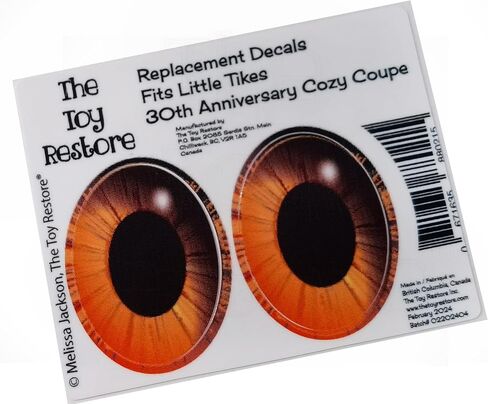 Replacement Decals Stickers Fits Little Tikes 30th Anniversary Cozy Coupe Car Toy Blue Eye in Kuwait