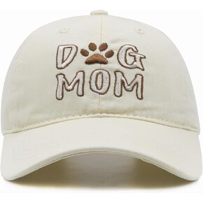 Waldeal Women's Embroidered Dog Mom Hat Adjustable Denim Baseball Cap in Kuwait