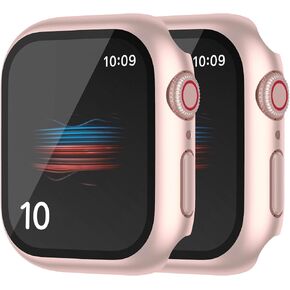 2 Pack Hard Case for Apple Watch Series 6 5 4 SE 2/3 40mm, Clear | Tempered Glass Screen Protector Case Full Coverage Ultra-thin Shockproof 9H HD Transparent Bumper Cover (Clear, 40 mm) in Kuwait