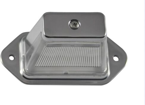الكمية 2 4 × 2 بوصة مصابيح لوحة ترخيص LED للمقطورة شديدة التحمل مقاس 4 × 2 بوصة [معتمدة من DOT/SAE] [تصنيف IP67 مقاوم للماء] [فائقة التحمل] علامات ترخيص للمقطورات والمركبات الترفيهية والشاحنات والقوارب - غطاء من الكروم in Kuwait
