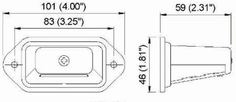 الكمية 2 4 × 2 بوصة مصابيح لوحة ترخيص LED للمقطورة شديدة التحمل مقاس 4 × 2 بوصة [معتمدة من DOT/SAE] [تصنيف IP67 مقاوم للماء] [فائقة التحمل] علامات ترخيص للمقطورات والمركبات الترفيهية والشاحنات والقوارب - غطاء من الكروم in Kuwait