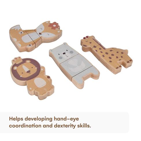 Wooden Rainbow Stacking Toy - Montessori Rainbow Nesting Puzzle - Building Block Stacker Game for Baby, Kids, and Toddler - Educational and Interactive toys - Non-toxic Sensory Learning Gift in Kuwait