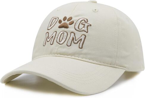 Waldeal Women's Embroidered Dog Mom Hat Adjustable Denim Baseball Cap in Kuwait