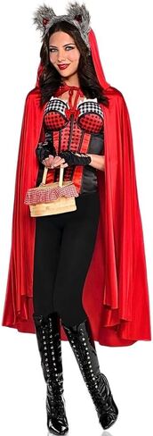 Riding Hood Cape Party Costume - Adult Size, Red - 1 Pc in Saudi Arabia