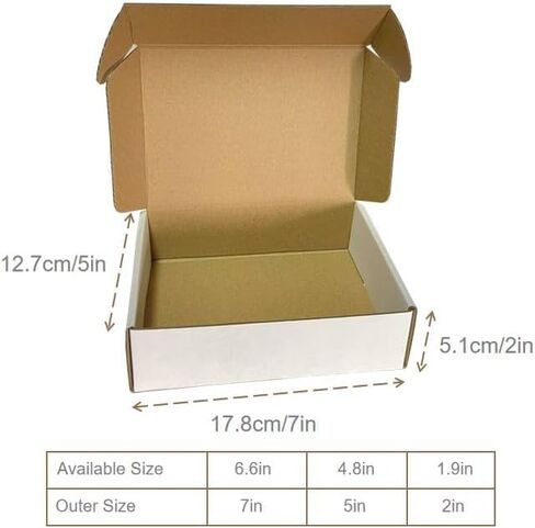 50 Pack 6x4x3 Inches Brown Corrugated Mailer Boxes -Corrugated Cardboard Mailing Boxes for Small Business Packaging and Gift Presentation in Saudi Arabia