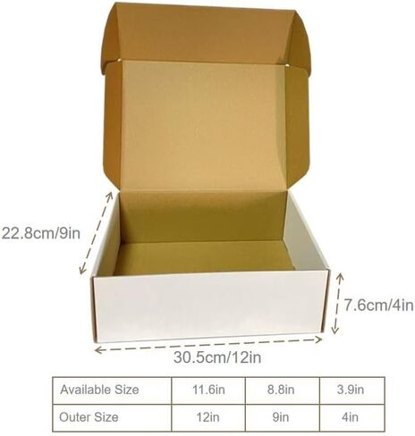 50 Pack 6x4x3 Inches Brown Corrugated Mailer Boxes -Corrugated Cardboard Mailing Boxes for Small Business Packaging and Gift Presentation in Saudi Arabia