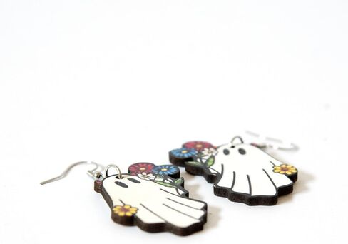 Set 2 Pairs Cute Witch Hat and Broom Earrings, Witch's Flying Straw handmade Dangle Earrings,Witches Broom for Halloween Funny Earrings for Women Girls Fall Jewelry in Kuwait